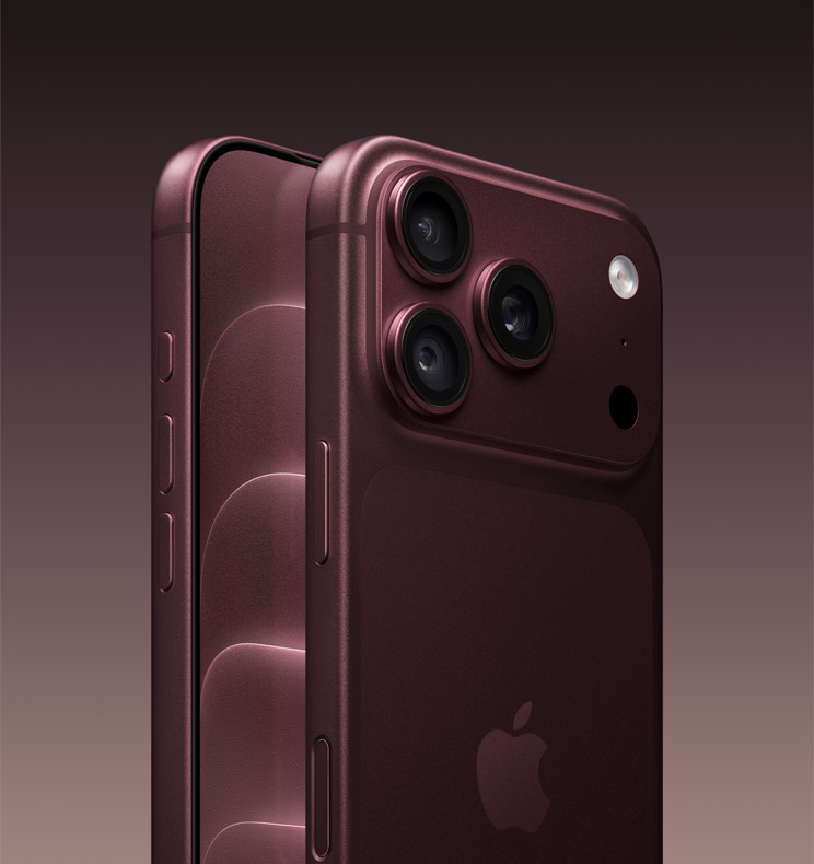 iPhone 18 Pro bordô, frente e verso